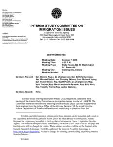 Members Sen. Dennis Kruse, Co-Chairperson Sen. Ed Charbonneau Sen. Michael Delph Sen. Timothy Skinner Sen. Richard Young