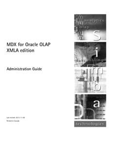 MDX for Oracle OLAP Administration Guide