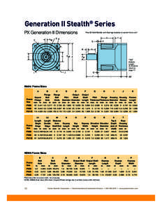 Generation II Stealth® Series PX Generation II Dimensions P h9 C