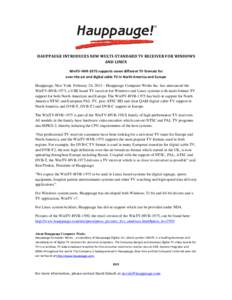 Microsoft Word - Press Release Hauppauge wintv-hvr-1975.docx