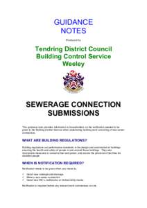 GUIDANCE NOTES Produced by Tendring District Council Building Control Service