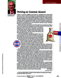 EDITORIAL  Thriving on Common Ground CREDITS: (TOP) TOM KOCHEL; (RIGHT) ISTOCKPHOTO.COM/NOUNPROJECT.COM