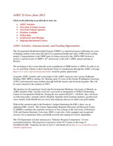 Industrial hygiene / Safety / Occupational safety and health / Occupational hygiene / Professional degrees of public health / Medical school / John Howard / Long Island Occupational and Environmental Health Center / Health / National Institute for Occupational Safety and Health / Medicine