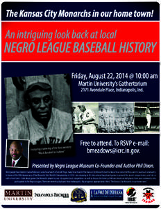 Kansas City Monarchs / Satchel Paige / Bill Drake / Negro American League / Baseball / Negro league baseball / Jackie Robinson