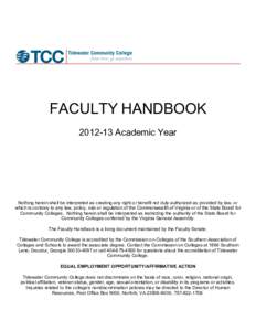 TCC Faculty Handbook.revFall2012