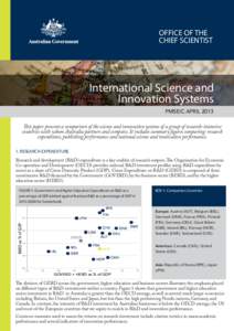 OFFICE OF THE CHIEF SCIENTIST International Science and Innovation Systems PMSEIC APRIL 2013