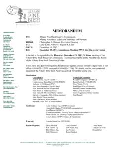 MEMORANDUM  COMMISSION MEMBERS Gene J. Kelly Regional Director NYS Department of