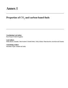 Annex I: Properties of CO2 and carbon-based fuels  383 Annex I Properties of CO2 and carbon-based fuels