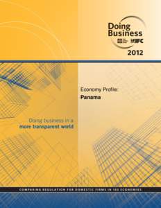 Economy Profile:  Panama © 2012 The International Bank for Reconstruction and Development / The World Bank