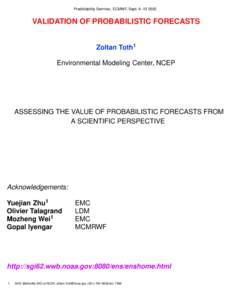 Probability / Brier score / Forecasting / Weather forecasting / Reliability engineering / Statistical forecasting / Statistics / Prediction
