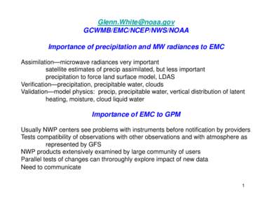 Statistics / Statistical forecasting / METAR / Data assimilation / National Oceanic and Atmospheric Administration / Atmospheric sciences / Meteorology / Weather prediction