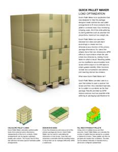 QUICK PALLET MAKER LOAD OPTIMIZATION Quick Pallet Maker is an application that was designed to help the package designer create optimal box and pallet