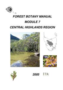 FOREST BOTANY MANUAL MODULE 7 CENTRAL HIGHLANDS REGION 2005