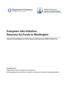      Evergreen Jobs Initiative: Recovery Act Funds in Washington