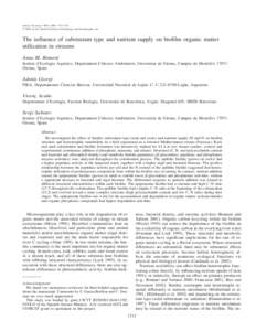 Romaní, Anna M., Adonis Giorgi, Vicenç Acuña, and Sergi Sabater. The influence of substratum type and nutrient supply on biofilm organic matter utilization in streams. Limnol. Oceanogr., 49(5), 2004, 1713–1721