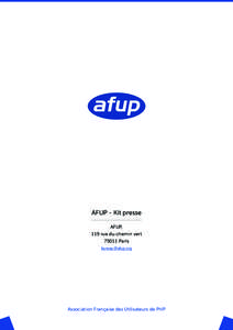 AFUP - Kit presse AFUP, 119 rue du chemin vert[removed]Paris [removed]