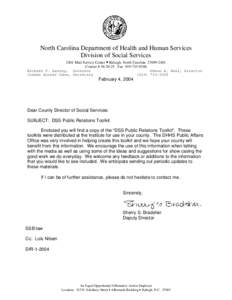 Carmen Hooker Odom / North Carolina Department of Health and Human Services / Easley / Department of Health and Human Services / State governments of the United States / North Carolina / Mike Easley / Raleigh /  North Carolina