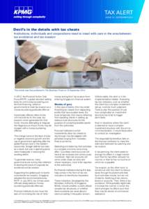 Tax Alert | September 2013 | Issue 19 | KPMG Singapore