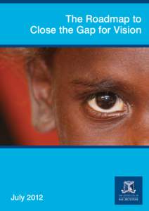 The Roadmap to Close the Gap for Vision July 2012  This summary report was prepared by Professor Hugh R Taylor AC, Andrea Boudville*, Mitchell Anjou* and