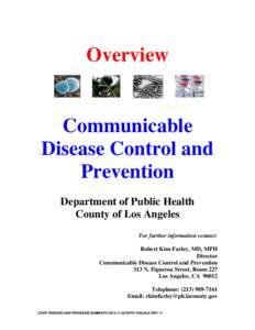 Overview  Communicable Disease Control and Prevention Department of Public Health