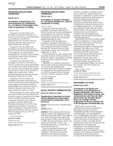 Federal Register / Vol. 79, No[removed]Friday, August 8, [removed]Notices SECURITIES AND EXCHANGE COMMISSION SECURITIES AND EXCHANGE COMMISSION