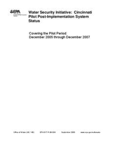 Environmental science / Water management / Water quality / United States Environmental Protection Agency / Earth / Water security and emergency preparedness / Environment / Water pollution / Water