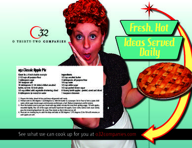 Fresh, Hot Ideas Served Daily o32 Classic Apple Pie Crust for a 9 inch double crust pie[removed]cups all purpose flour