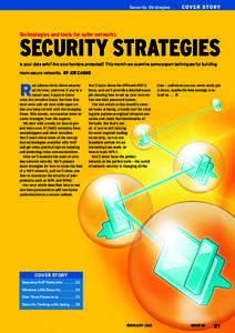 Security Strategies  COVER STORY Technologies and tools for safer networks