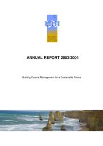 ANNUAL REPORT[removed]Guiding Coastal Management for a Sustainable Future - Page 2 -