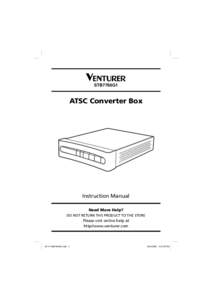 STB7766G1  ATSC Converter Box Instruction Manual Need More Help?