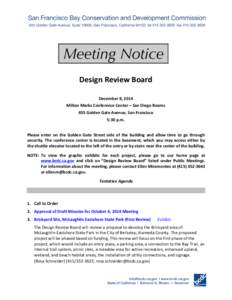 December 8, 2014 Design Review Board Meeting