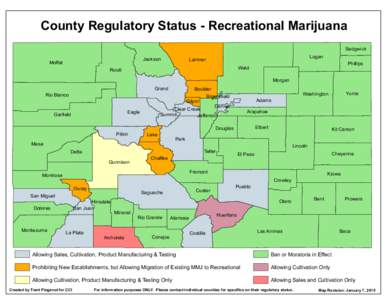 County Regulatory Status - Recreational Marijuana Jackson Moffat  Pitkin