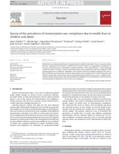 Survey of the prevalence of immunization non-compliance due to needle fears in children and adults