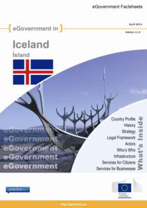 Europe / Technology / EGovernment in Europe / European Commission / Iceland / Reykjavík / E-Government / Egovernment in the UAE / Outline of Iceland / Open government / Geography of Europe / Public administration