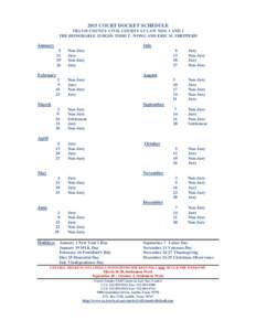 2015 COURT DOCKET SCHEDULE TRAVIS COUNTY CIVIL COURTS AT LAW NOS. 1 AND 2 THE HONORABLE JUDGES TODD T. WONG AND ERIC M. SHEPPERD January