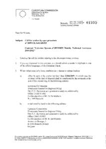 Auctioneering / Call for bids / Tender / European Data Protection Supervisor / Information privacy / Envelope / Directorate-General for Regional Policy / Business / Commerce / Procurement