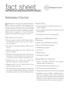 Shepherd Center Fact Sheet1