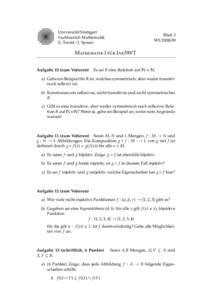 Universit¨at Stuttgart Fachbereich Mathematik E. Teufel / J. Spreer Blatt 3 WS