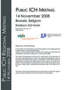 14 November[removed]Public ICH Regional Meeting Public ICH Meeting 14 November 2008