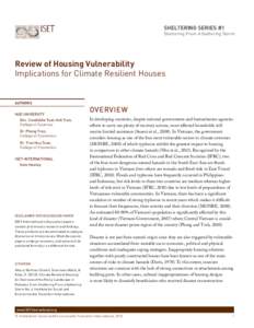 SHELTERING SERIES #1  Sheltering From A Gathering Storm Review of Housing Vulnerability Implications for Climate Resilient Houses
