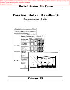 Passive Solar Handbook- Volume 3
