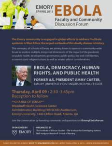 EMORY  Spring 2015 Ebola Faculty and Community