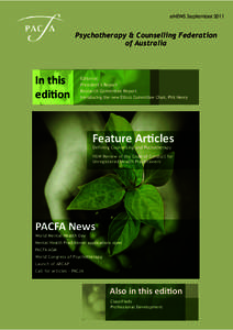 Clinical psychology / Psychotherapy / Behavioural sciences / Psychotherapy and Counselling Federation of Australia / Australian Counselling Association / Psychology / Psychoanalysis / British Psychoanalytic Council / British Association for Counselling and Psychotherapy / Mental health / Mind / Health