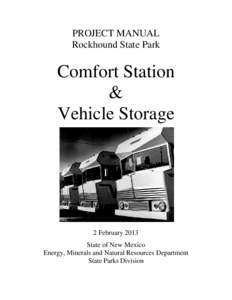 PROJECT MANUAL Rockhound State Park Comfort Station & Vehicle Storage