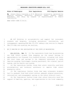 _____________________________________________ ENGROSSED SUBSTITUTE SENATE BILL 6403 _____________________________________________ State of Washington  61st Legislature