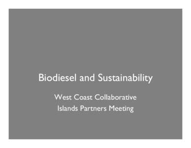 Energy / Environment / Sustainable transport / Biofuel in the United States / National Biodiesel Board / Environmental impact of biodiesel / Biofuels / Biodiesel / Sustainability