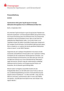  Finanzgruppe Deutscher Sparkassen- und Giroverband Pressemitteilung[removed]