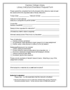 Microsoft Word - Library instruction request form.doc