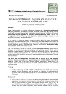 Publishing and the Ecology of European Research (PEER)