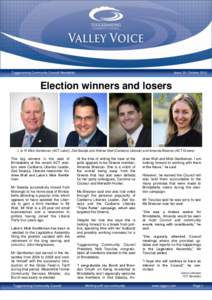 Tuggeranong Community Council Newsletter  Issue 20: October 2012 Election winners and losers